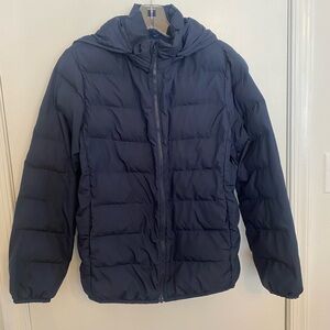 Kid’s Uniqlo Navy Puffer Jacket with detachable hood